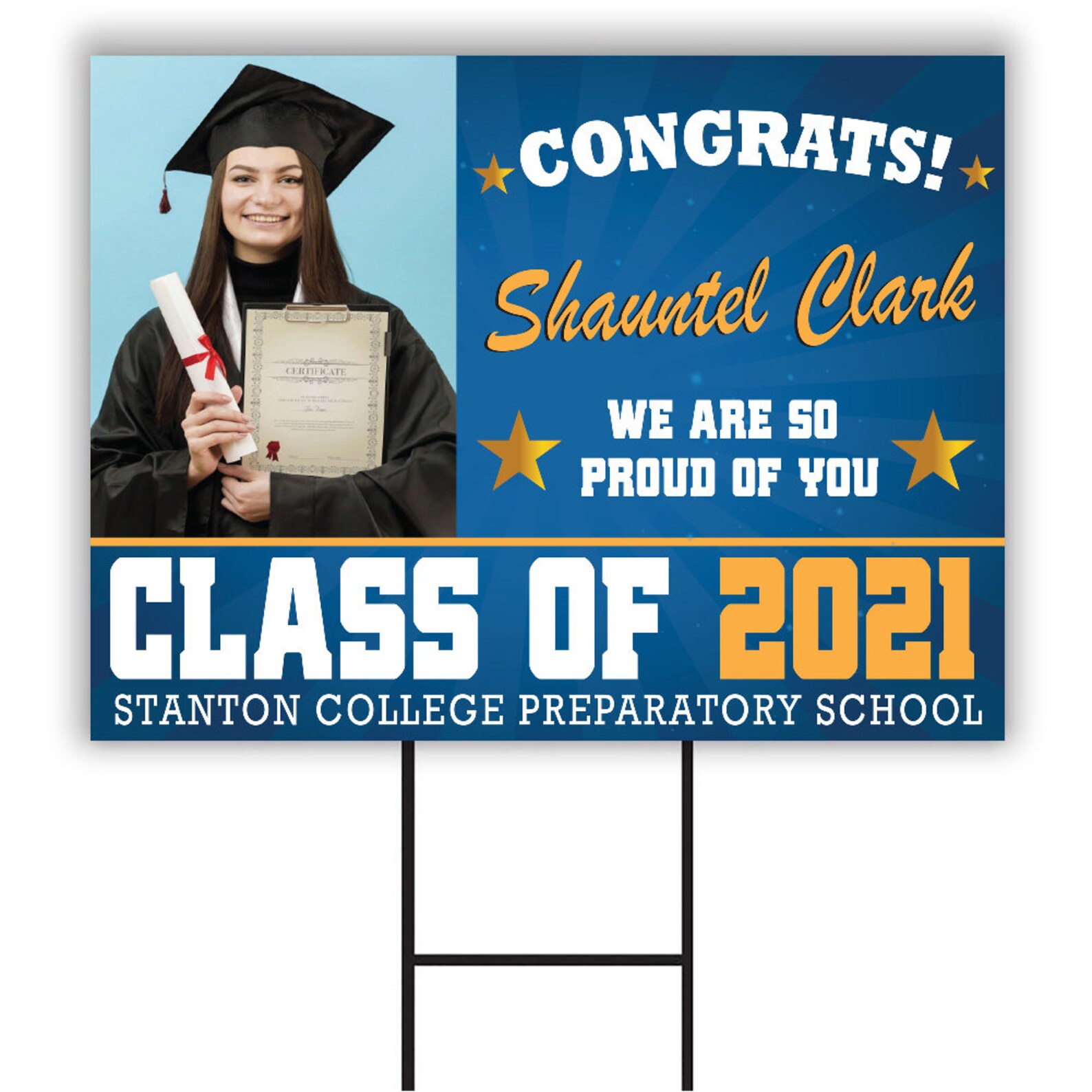 Personalized Graduation Yard Sign 2021 with Photo 24 x Etsy