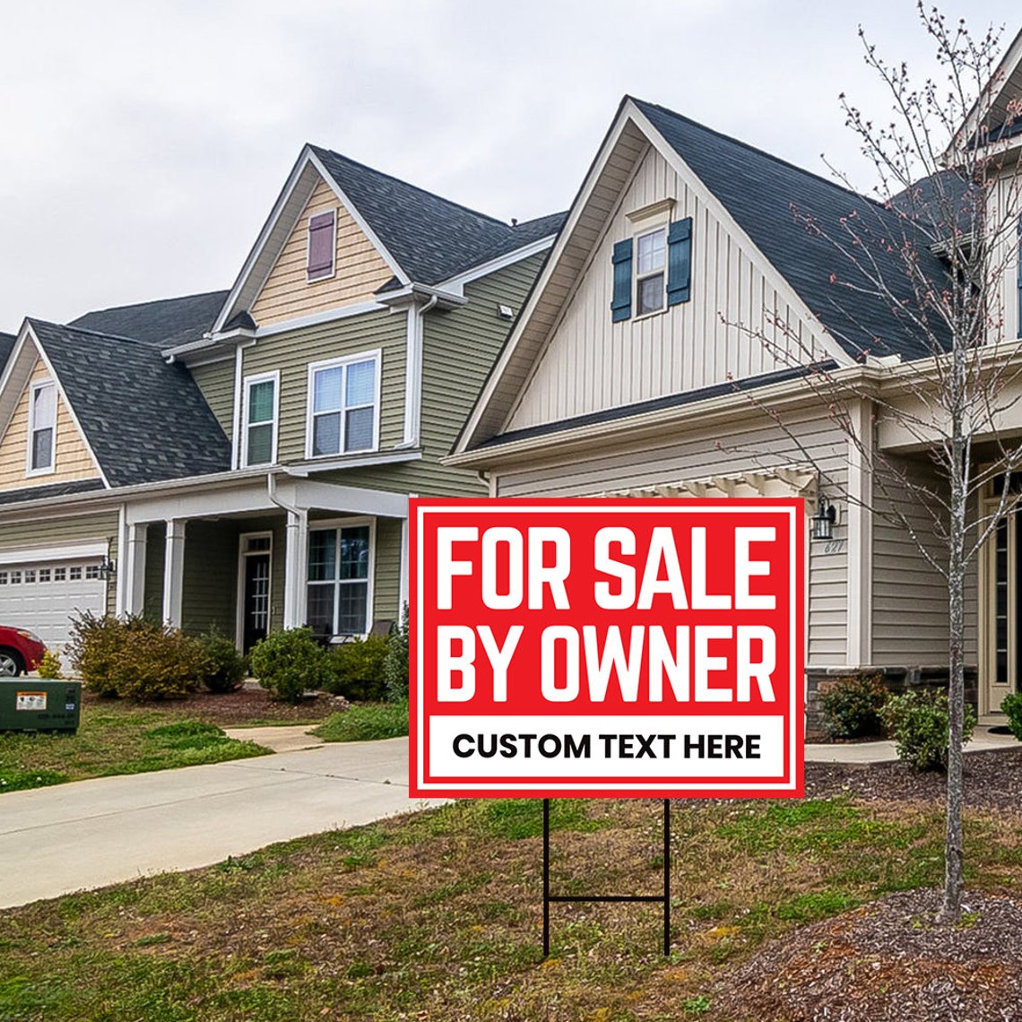 For Sale By Owner Yard Sign Personalized 24 x 18 Etsy