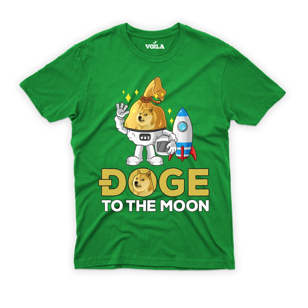 Dogecoin to the Moon T-Shirt For Men Dogecoin Women V Neck | Etsy