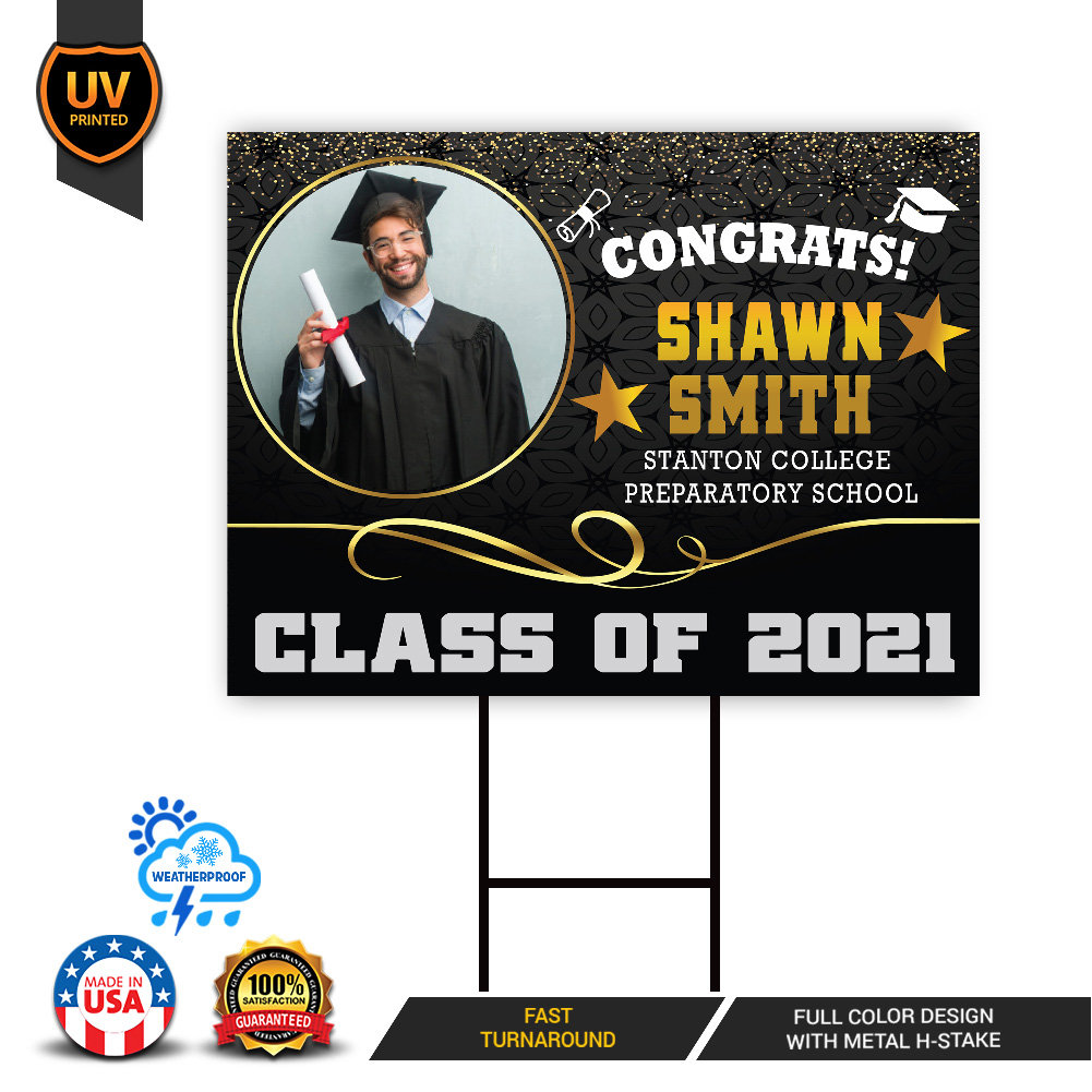 Personalized Graduation Yard Sign 2021 with Photo 24 x Etsy