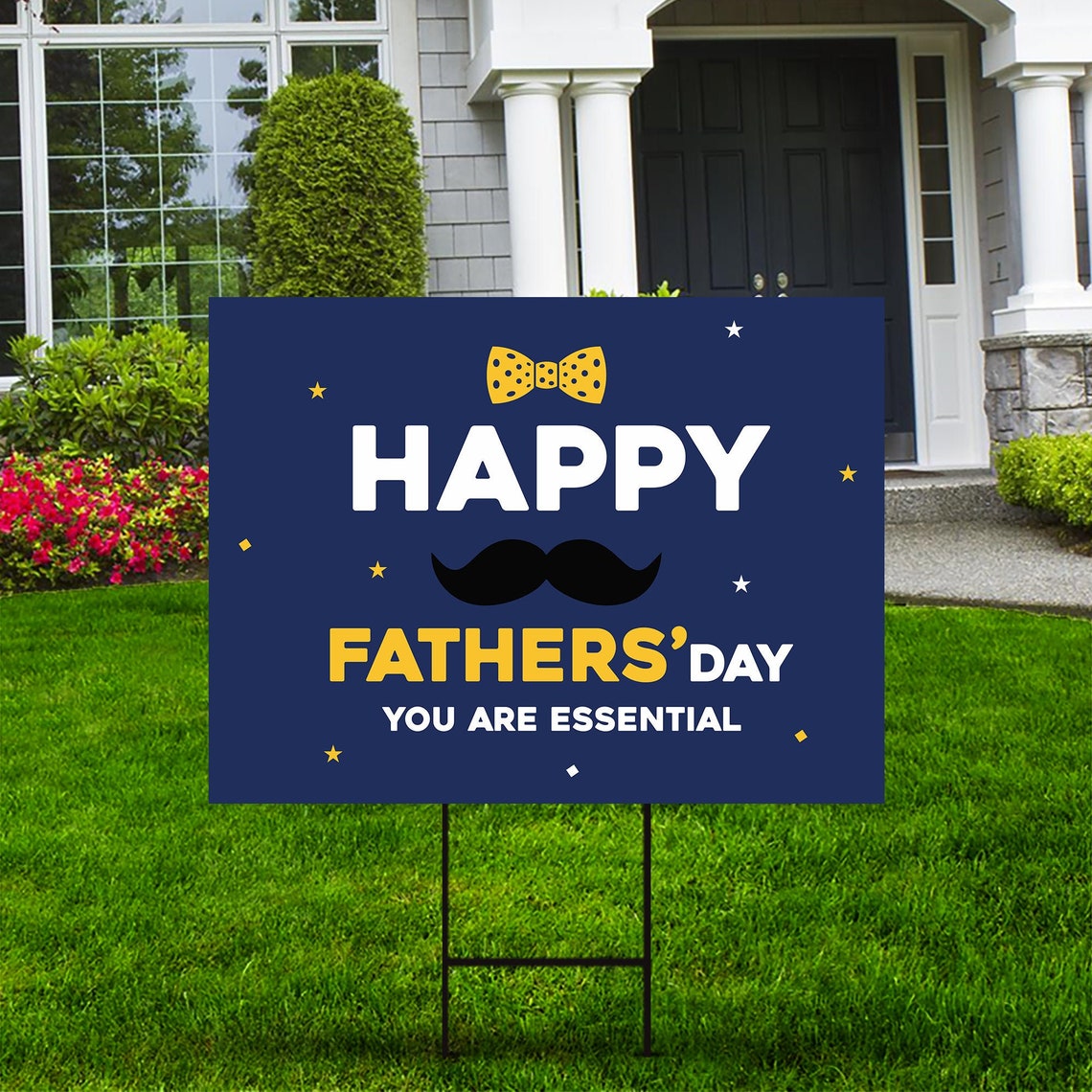 Happy Father's Day Yard Sign 18 x 12 Visible Etsy