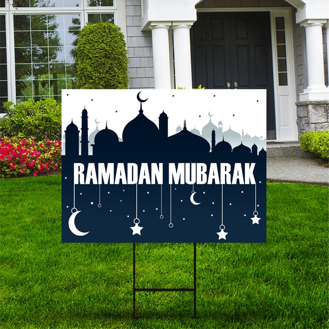 ramadan mubarak yard sign