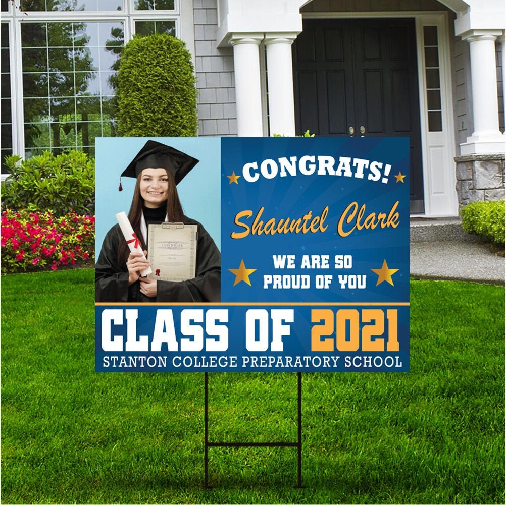Personalized Graduation Yard Sign 2021 with Photo 24 x Etsy