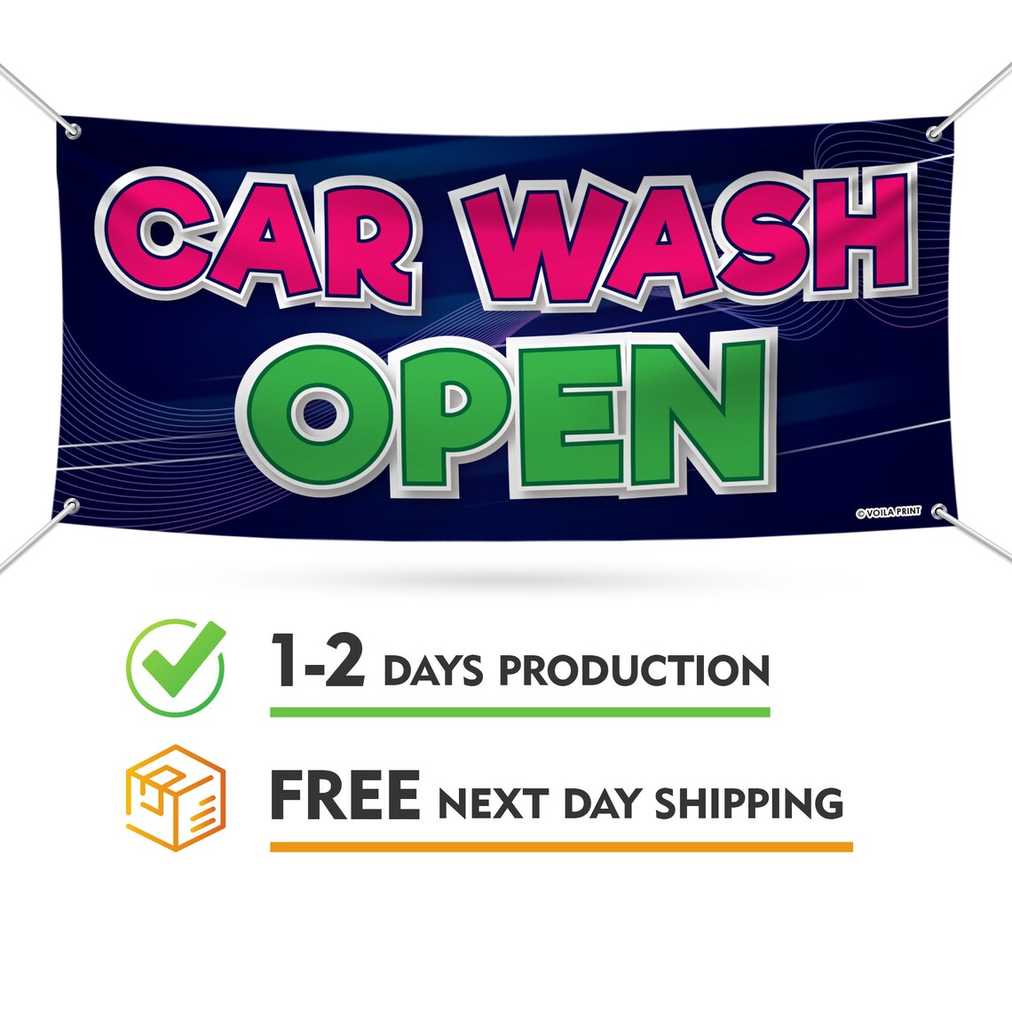 Car Wash Open Banner Sign 13 oz Heavy Duty Waterproof Car Etsy