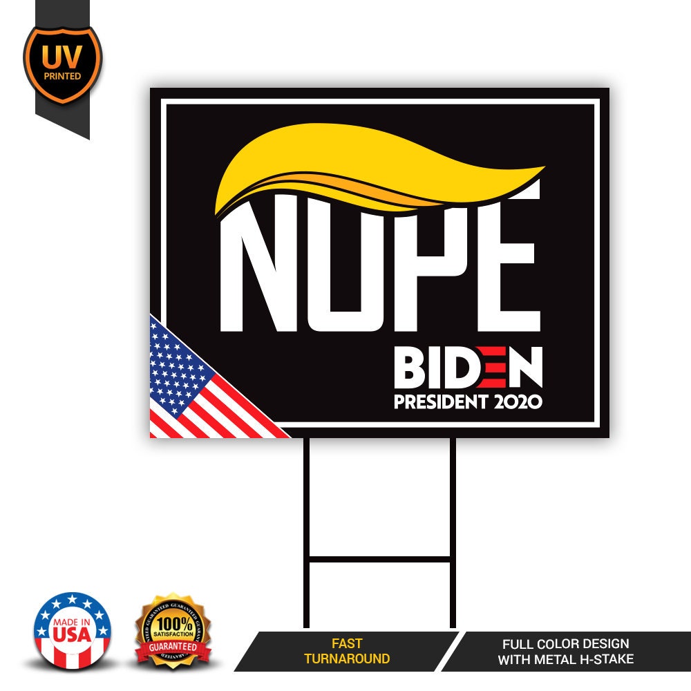 Pack of Trump Nope Yard Sign 24 x 18 Visible Etsy