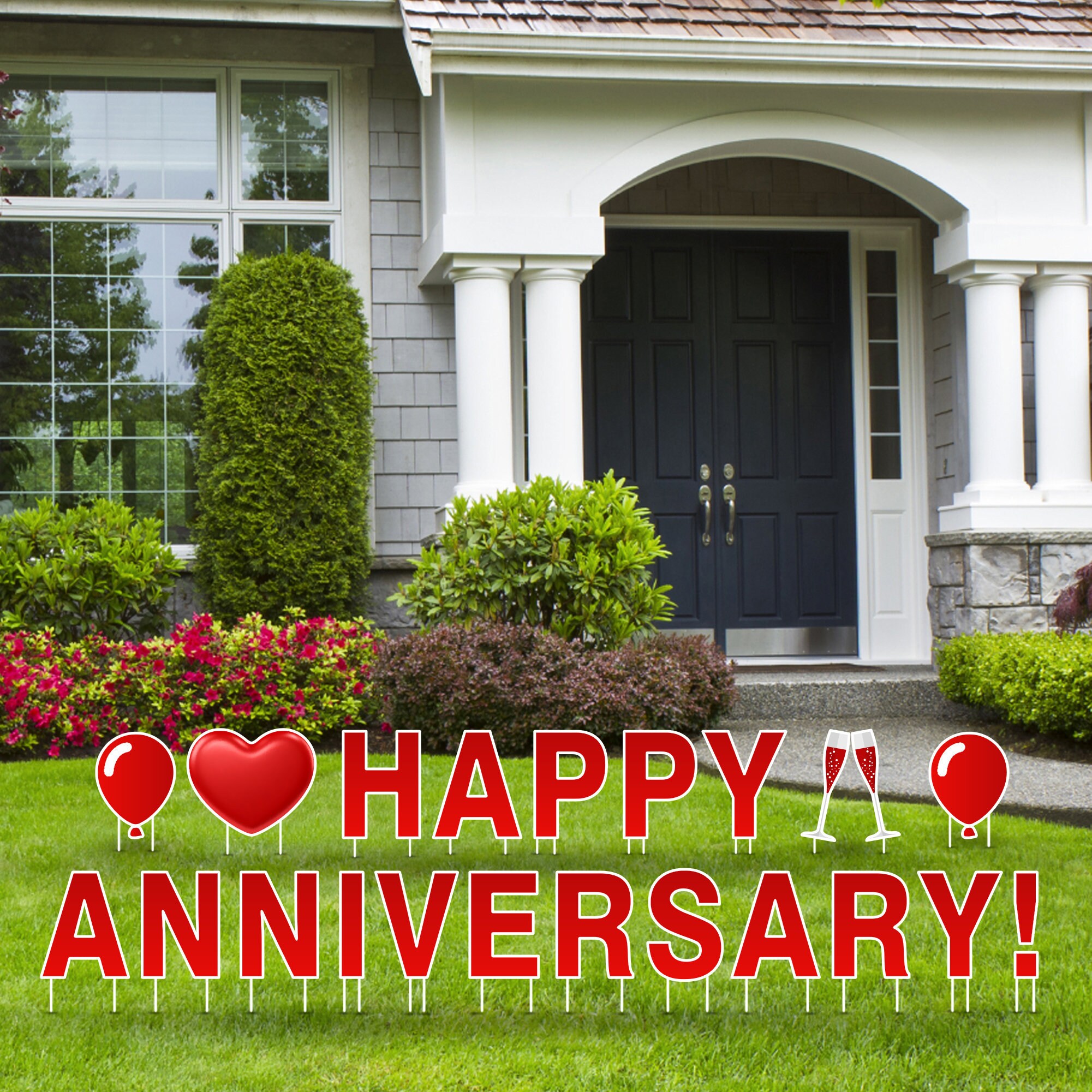 Happy Anniversary Yard Sign Letters Happy Anniversary Yard | Etsy