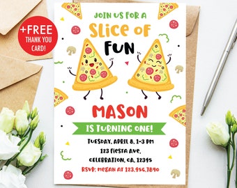 Pizza Party Invitation Kids Pizza Party Pizza Birthday Invitation Pizza Birthday Party Pizza Invitation Editable Instant Download PZ1