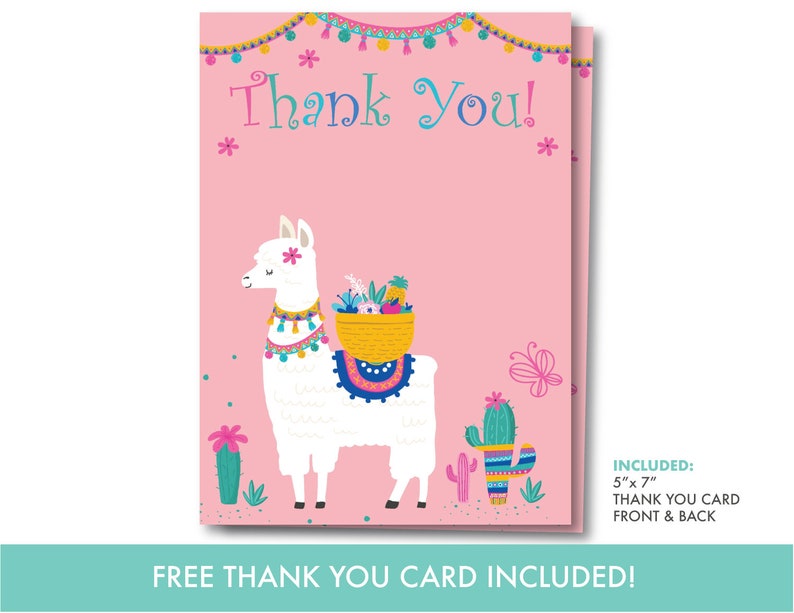 Llama Birthday Invitation Printable Llama Birthday Llama - Etsy