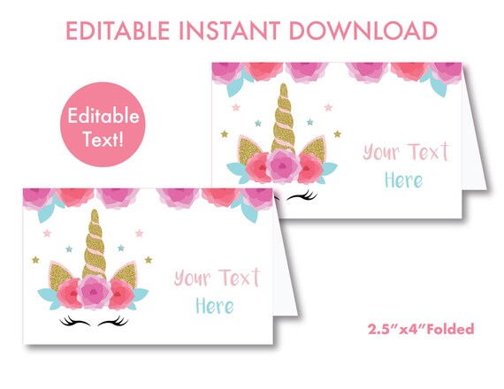 Unicorn Food Table Tags Printable, Unicorn Party Printables, Unicorn Food Labels, Unicorn Table Tents, Unicorn Party Supplies, Digital, M1 Il_570xn