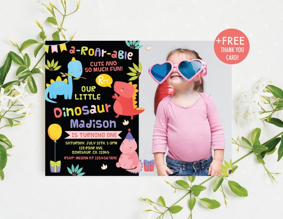 Dinosaur Birthday Invitation Girl Pink Dinosaur Roar Invitation Dinosaur Party Decorations Dino Party Invite Editable Instant Download D2 Il_570xn