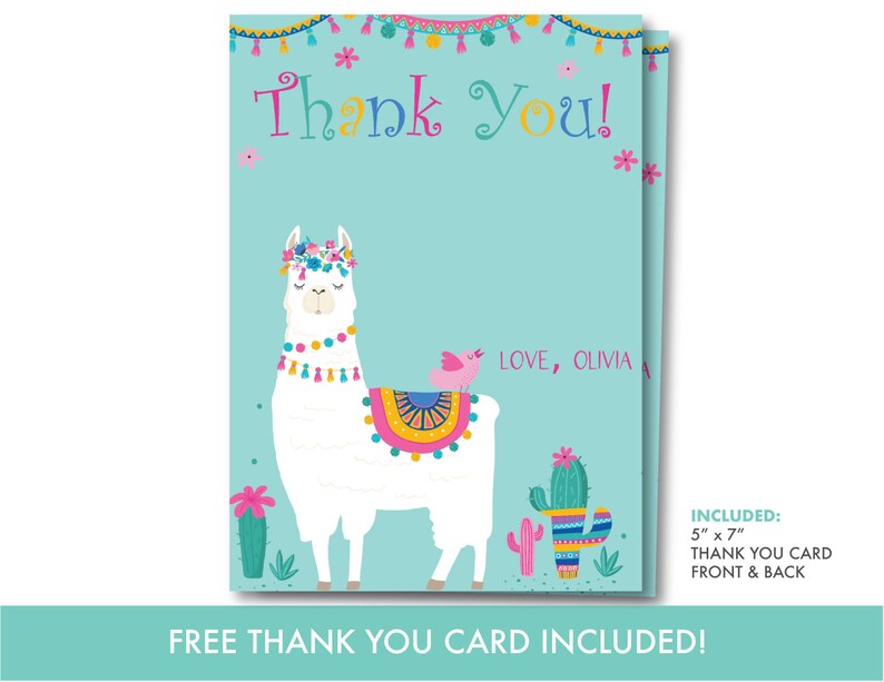 Llama Birthday Invitation Printable Whole Llama Fun Birthday - Etsy