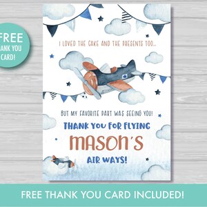 Airplane Birthday Invitation This Year Has Flown By Birthday Invitation Boys First Birthday Invitation Airplane Party Instant Download AP1 image 3