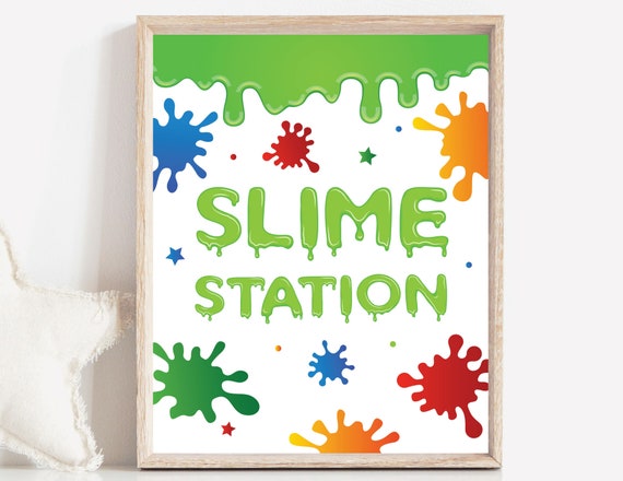 Slime Party Decorations Instant Download Slime Birthday Party