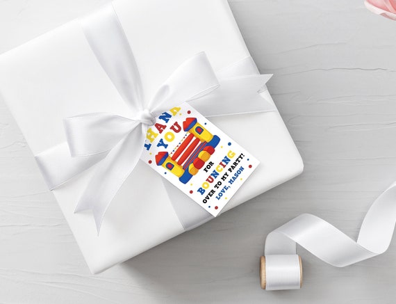 Bounce House Thank You Tags Boy Bounce House Party Favor Tags Jump Birthday Party Thank You Tags Editable Instant Download BH1 Il_570xn