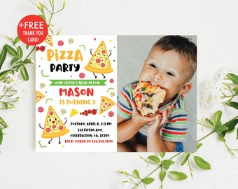 Pizza Party Invitation Kids Pizza Party Pizza Birthday Invitation Pizza Birthday Party Pizza Invitation Editable Instant Download PZ1