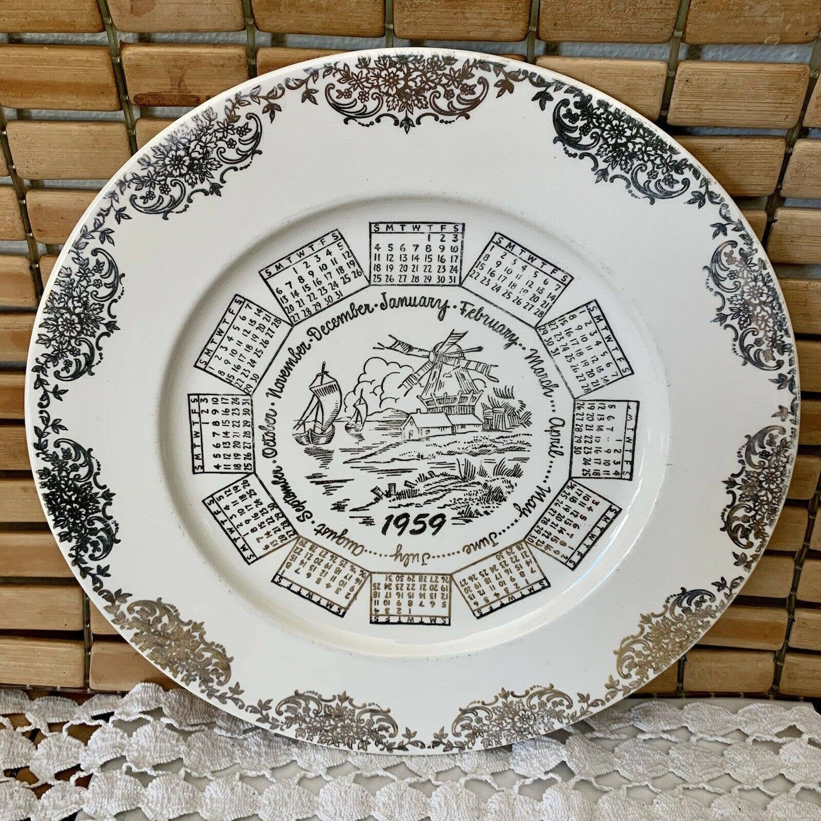 Buy Vintage Taylor-smith & Taylor Oven Proof Plate 1959 Calendar Great Gift  Online in India - Etsy