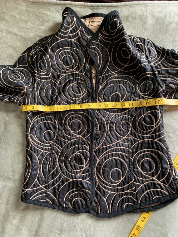 Vintage Trimdin reversible quilted jacket art med… - image 7