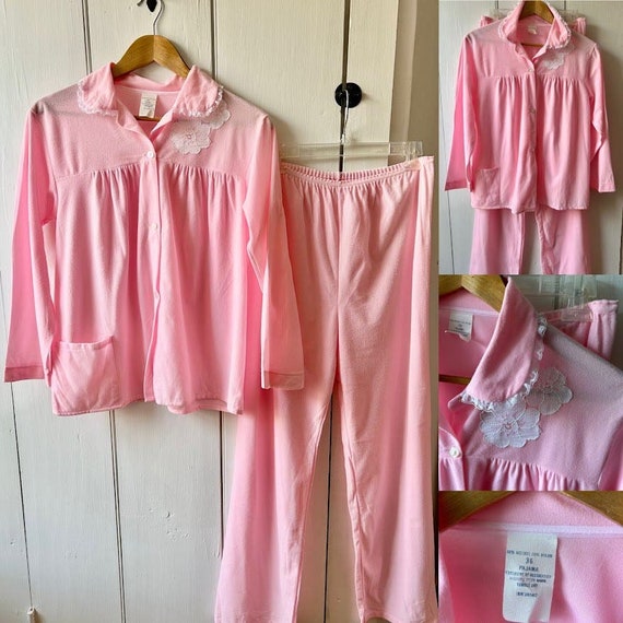 Vintage pink pajama set size 36 M/L - image 3