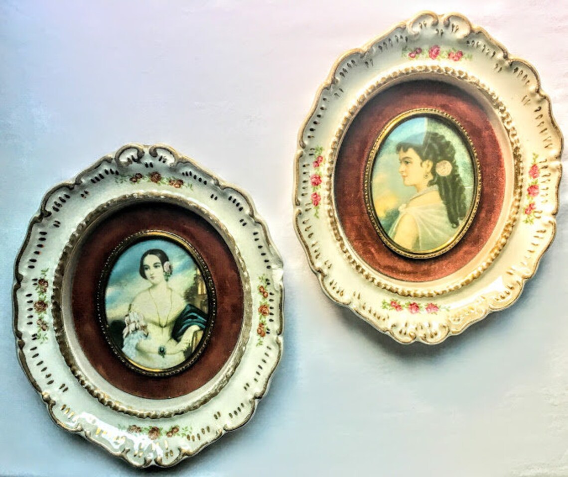 A Cameo Creation 2 Vintage Porcelain Cameos Isabella Montgomery Adelina