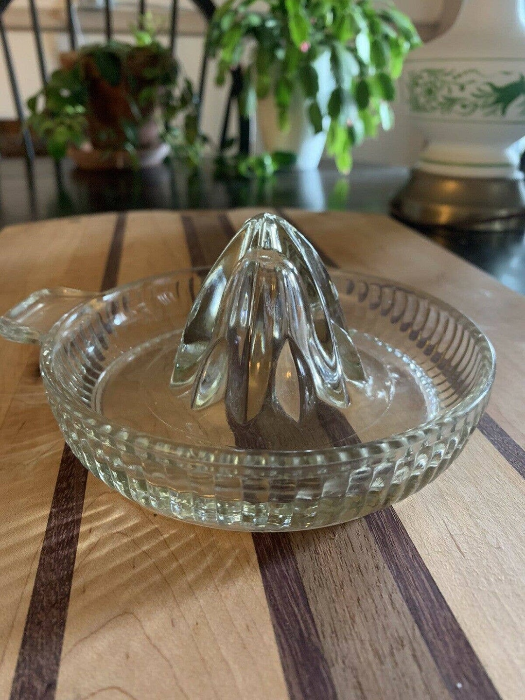 Vintage Glass Citrus Juicer Reamer Small Size for Lemons W Etsy