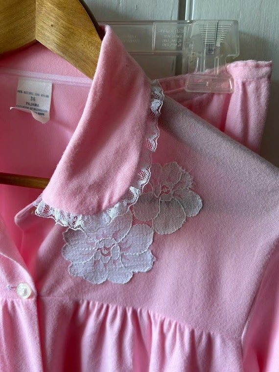 Vintage pink pajama set size 36 M/L - image 5