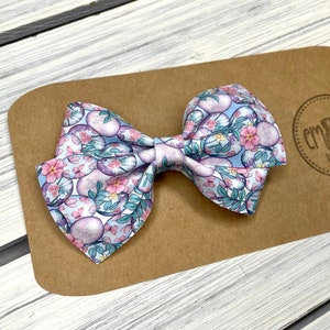 CLEARANCE Butterfly Easter egg hair bow