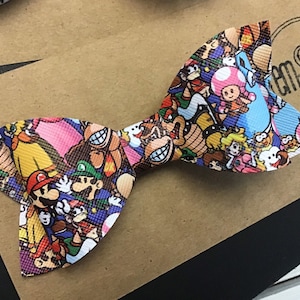 Mario hair bow, Luigi hair bow, girls hair clip, baby headband, hair accessories, hair clip, hair pin, super Mario bow, Nintendo bow