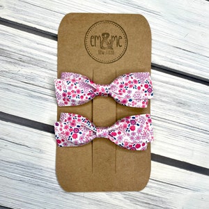 3” Flower Pigtail Hair Bows