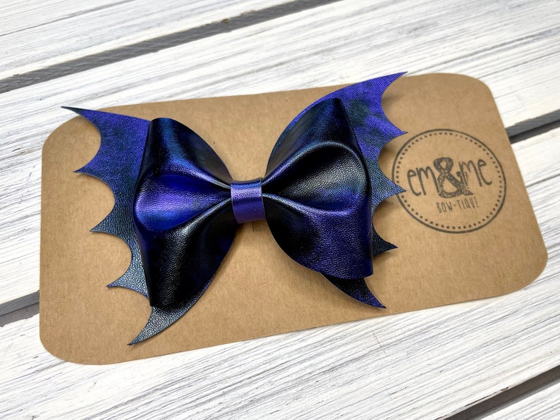 Bat Hair Bows Halloween Hair Bow Glitter Bat Bow Etsy