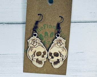 Handcrafted Sugar Skull Earrings – Day of the Dead Jewelry