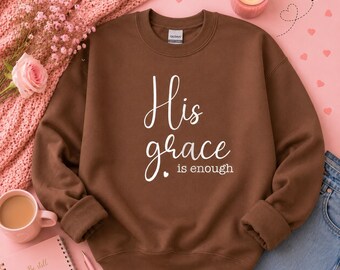 Inspirational Religious Quote PNG - His grace is enough
