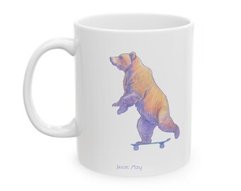 Grizzly Bear Ceramic Mug - coffee - tea - gift - mug