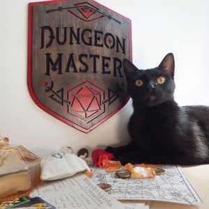 DUNGEON MASTER Sign, Medieval Fantasy Home Decor, D&D Gifts, Role Play ...