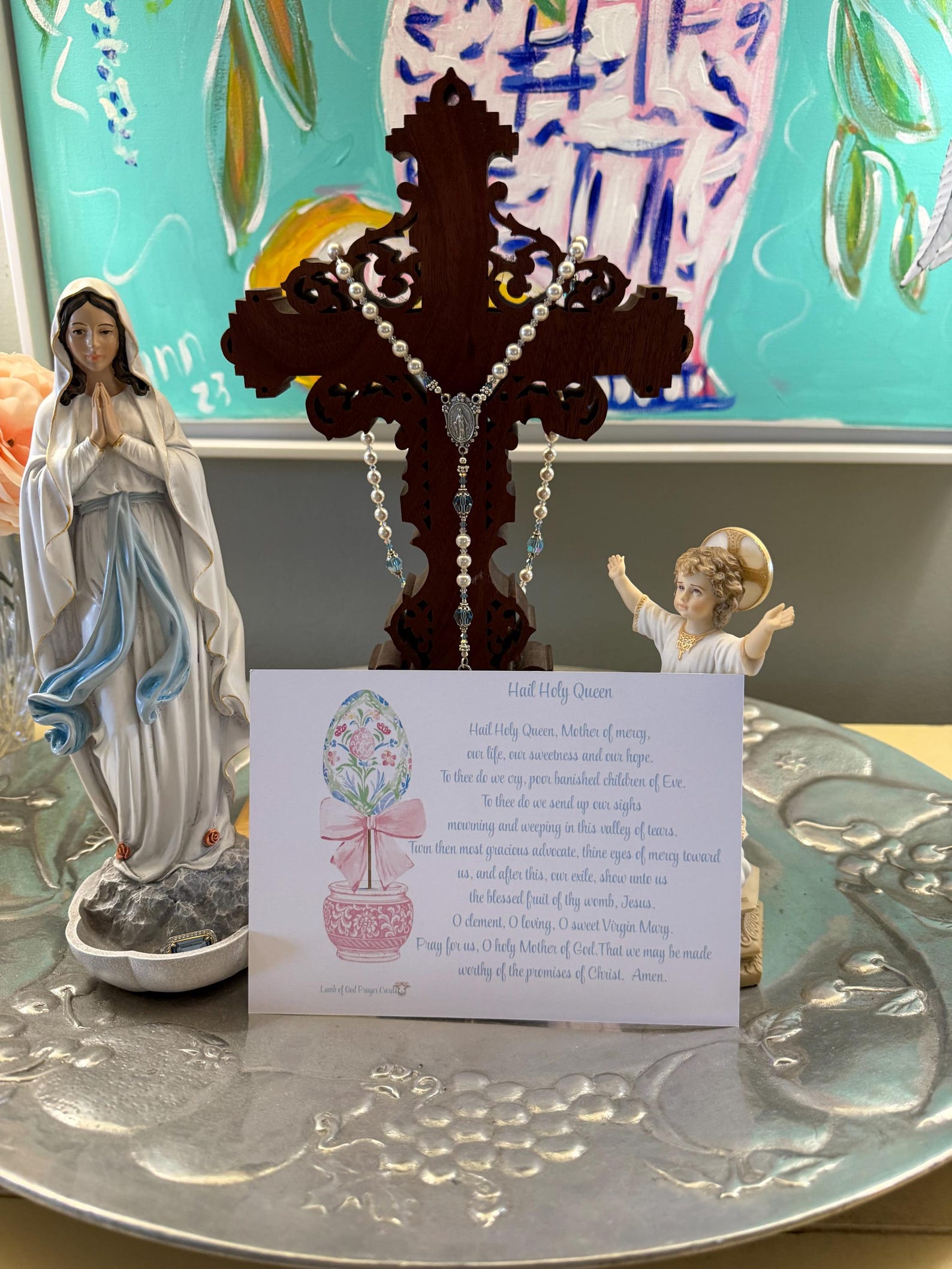 Hail Holy Queen Prayer Card, Catholic Decor 5" X 7" Print - Etsy