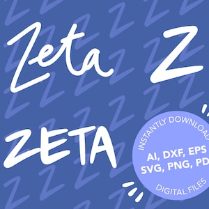 Zeta DIGITAL DOWNLOAD (ai, eps, dxf, pdf, svg, png)