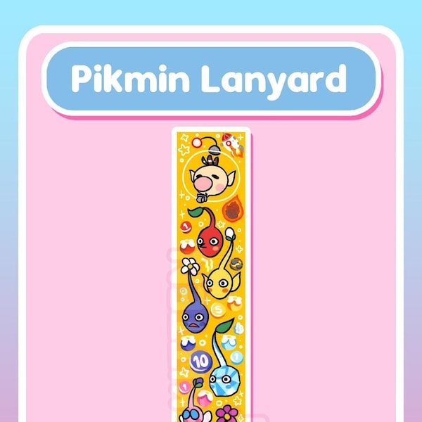 Pikmin Olimar Moss and Oatchi Convention Badge Keys 2.5cm Lanyard