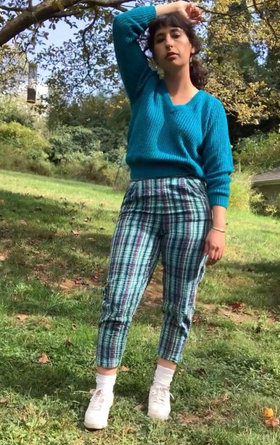 Vintage Plaid Seersucker Pants