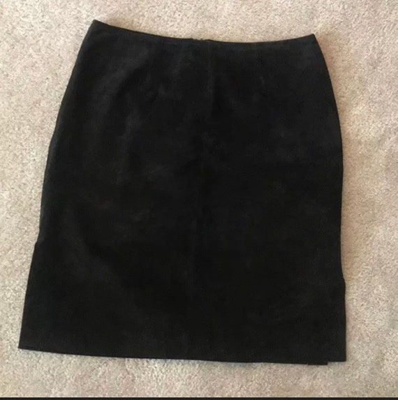 Vintage 1990s black suede skirt Newport News easy