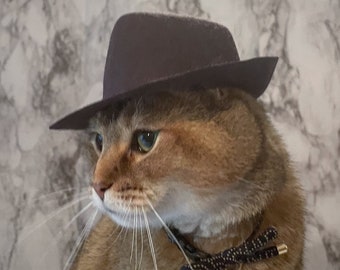 Large Indiana Jones Fedora for your Cat, Indiana Jones hat for Dog or Pet