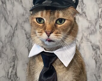 Lustiger Polizei-Hut Für Hunde & Katzen - Verstellbare Kostüm-Mütze Für Partys & Fotos