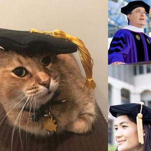 CUSTOM Graduation Tudor bonnet Cat Hat image 3