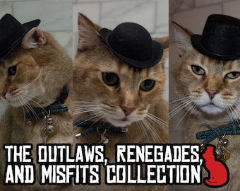 The Outlaws, Renegades, and Misfits Collection of Western gang Cat hats w/ FREE shipping