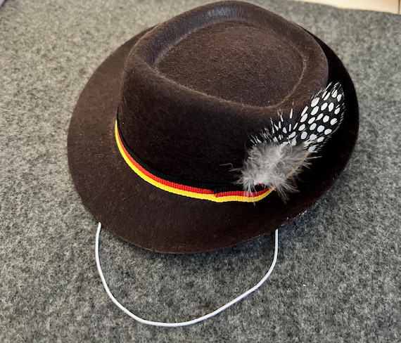 Cappello Bavarese In Feltro Con Cordino Blu/Bianco - Taglia Piccola Per Oktoberfest E Carnevale - Foto 7