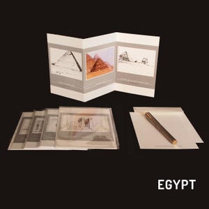 Four (4) Ancient Egypt Travel Drawing and Photography Note Cards