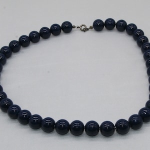 Vintage Blue Beaded necklace - Beaded Necklace - Classy Bead Necklace