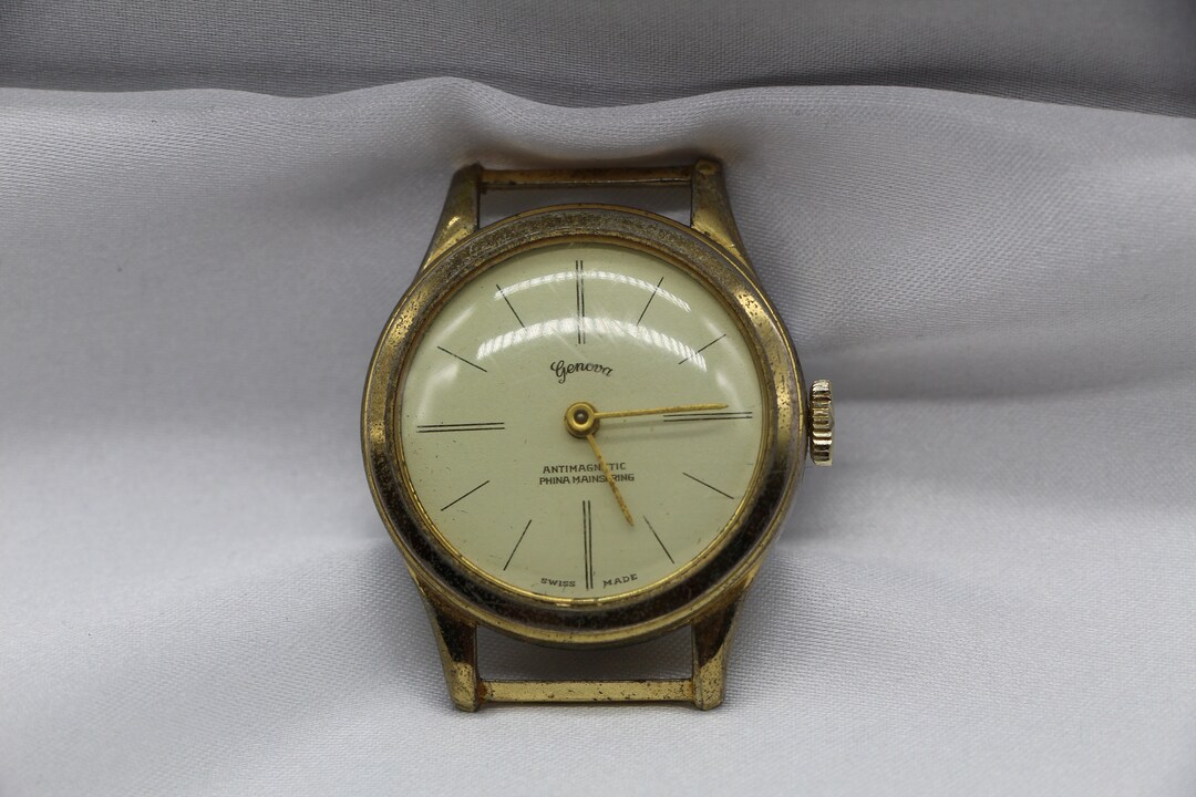 Vintage Watch Swiss Made Genova Watch Face Antimagnetic - Etsy