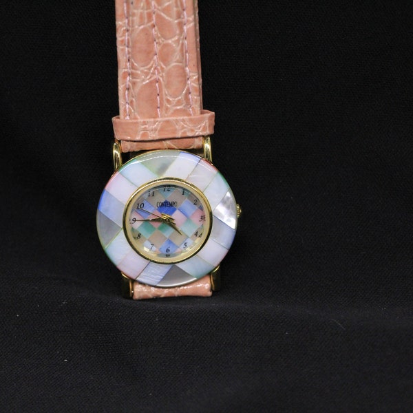 Contempo Fashion - Vintage Jewelry - Watch - Pink Band - Pastel Colors - Vintage Watch - Pink Watch