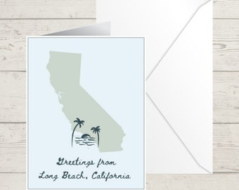 Greetings From Long Beach Card
