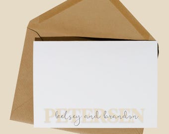Gepersonaliseerde briefpapier voor stellen - neutraal casual ontwerp