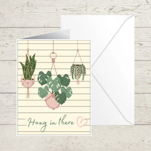 Simple Sympathy Hang in There Greeting Card Greeting Card for Friends, Family, Kids Includes optional customization image 3